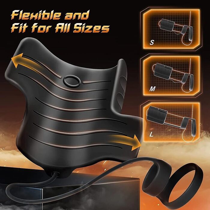 Електричний мастурбатор для чоловіків з 9 вібраційних режимів та керуванням через додаток, стимулятор головки, чорний