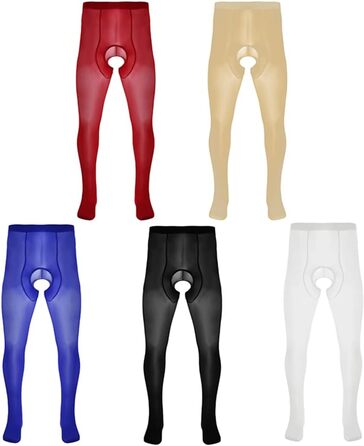 Чоловічі шкарпетки-колготки, сексуальна білизна, колготки з закритими пальцями та відкритим кроком, білий універсальний розмір