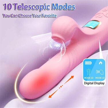 Вібратор Rabbit Silikon для G-точки з 10 режимами та LCD-дисплеєм. Червоний