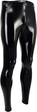 Чоловічі шкіряні лосини Vantissimo, виготовлені в Німеччині. Чорні лосини з ефектом лаку, облягаючі, з штучної шкіри. Модель Meggings Wetlook Leggings XXL