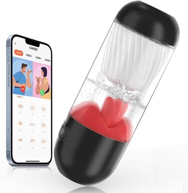 Електричний секс-іграшка JFRong з 9 режимами вібрації та функцією соски, 360° обертання, реалістична вагіна для чоловіків