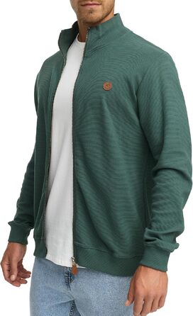 Чоловічий кардиган Indicode INGuadalupe з 100% бавовни, колір Jungle Green, розмір S