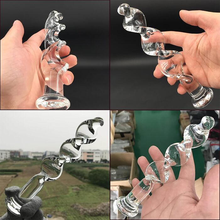 Набір анальних пробок зі скла ScreaAss 4 Stile: комплект з 4 анальних пробок, кристалічне скло, G-точка, масажер простати, для жінок та чоловіків