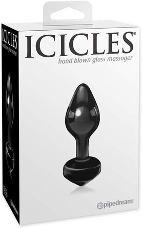 Масажер скляний ручної витримки PIPEDREAM Icicles No 29, блакитний (чорний), 1 шт.