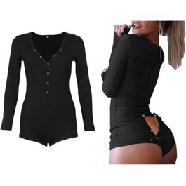 Жіночий боді Roselux з V-подібним вирізом, чорний, розмір 2S