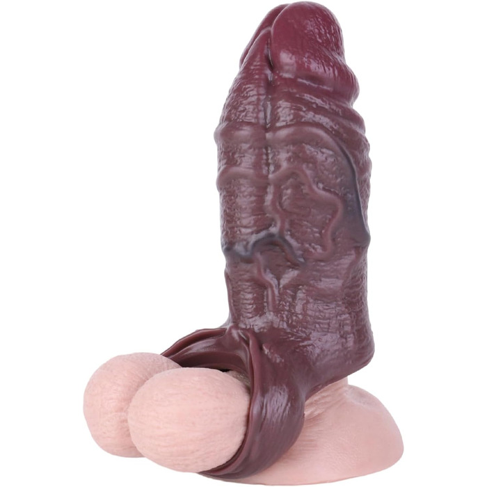 Каферей: Реалістична погуберна для чоловіків з кільцем, для збільшення та подовження пеніса, з рідкого силікону