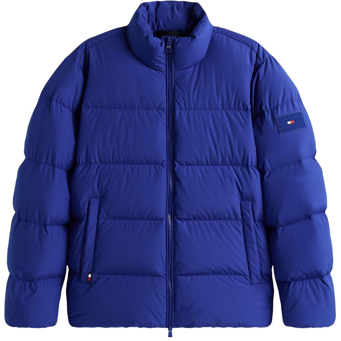 Чоловіча пуховика Tommy Hilfiger Down Stand з коміром-стійкою, синя (Wedge Blue), розмір M