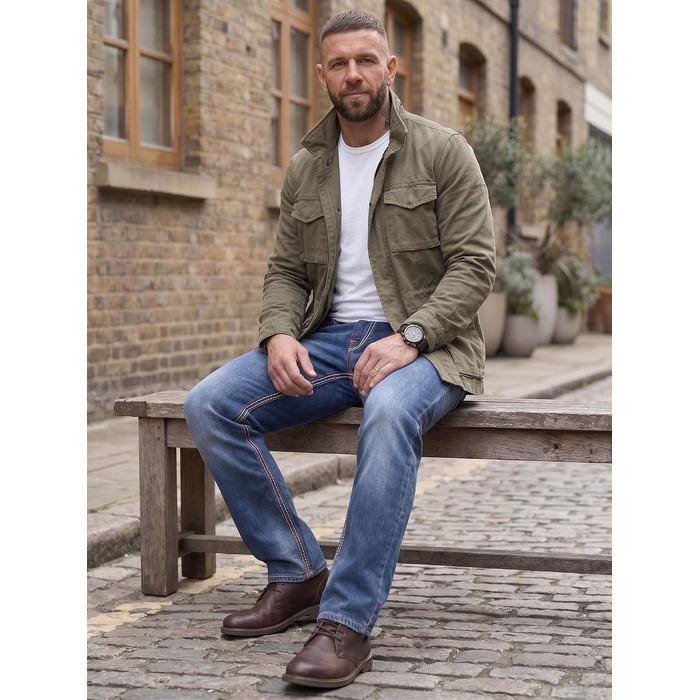 Чоловічі джинси Rock Creek Denim M33 з посиленими швами, темно-сині (42W / 36L, Rc-2272)