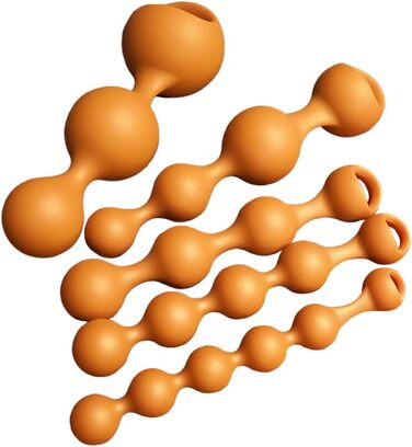 Анальні кульки з рідкого силікону з кільцем для утримання сперми, анальна ланцюжок, анальний плагін, анальні кульки, анус-мастурбатор, фетиш, анальна спринцівка, силіконовий секс-іграшка для чоловіків та жінок (L)