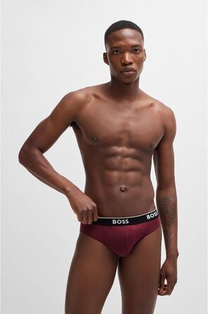 Сліпески BOSS чоловічі 3 шт. з бавовни з логотипами на гумці (S)