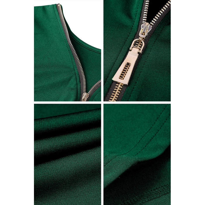 Сукня YMING для вечірки: сексуальна, з відкритим спиною, на блискавці, облягаюча, без рукавів, міді (темно-зелена, L)