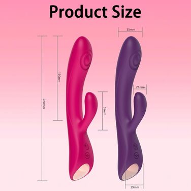 Вібратор Rabbit для жінок: 10 режимів, стимуляція клітора та G-точки, червоний