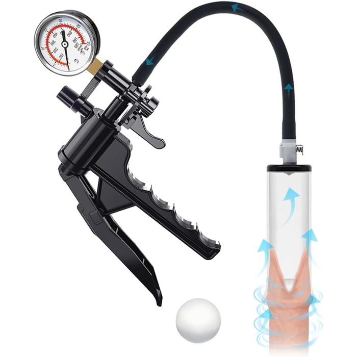 Набір для розтягування чоловічої крайньої плоті (пеніс-насос) з силіконовим трубопроводом, ручна вакуумна помпа для чоловіків, еротична іграшка для дорослих