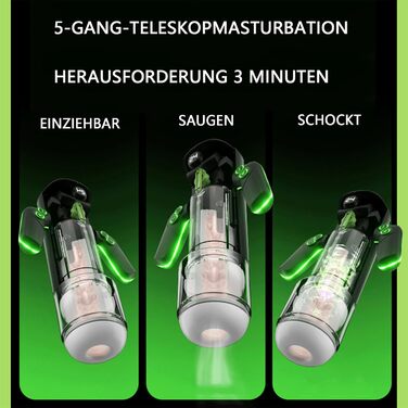 Електричний мастурбатор для чоловіків 3-в-1 з подвійними ручками, 10 швидкостей, реалістична вагіна, портативний секс-іграшка