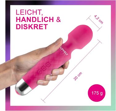 Вібратор для жінок Lovely Wand - бездротовий, водонепроникний, 20 режимів, з акумулятором