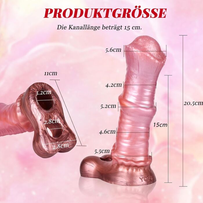 Реалістичний XXL секс-іграшка для чоловіків: гігантський пеніс-чохол з кільцем, з м'якого силікону, для анального сексу та подовження пеніса, коричневий