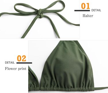 БІКІНІ жіночий, комплект, V-подібний виріз, трикутник, сексуальний, низька талія, купальник, двочастинний, плавки, топ, армійний зелений, XXL
