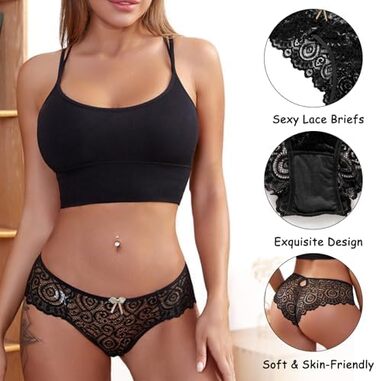 Шовкові жіночі труси-танга 5 шт. Комплект сексуальної білизни, зручні, м'які, S-XL (M, E)