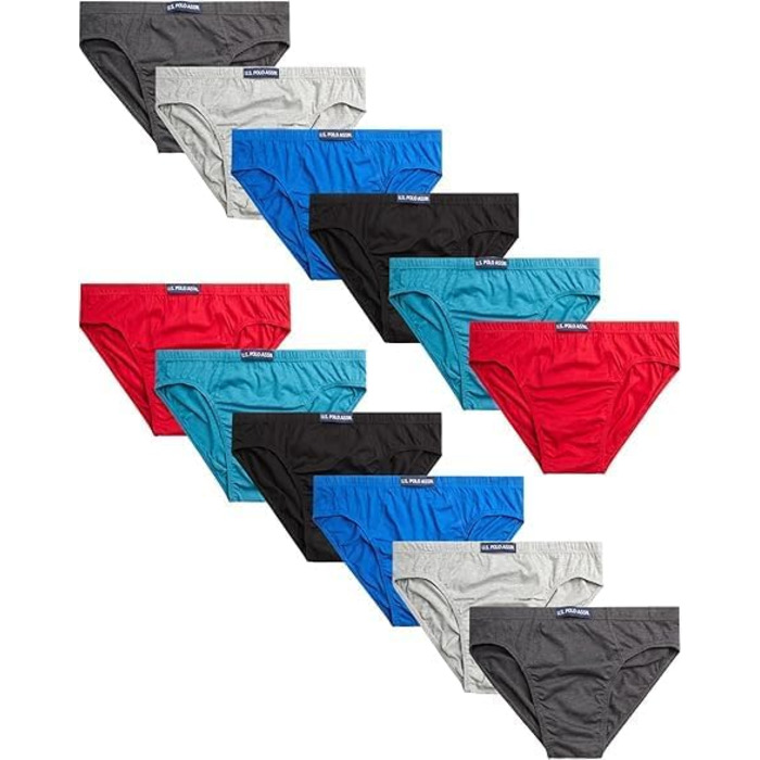 Боксерки чоловічі U.S. Polo Assn. 12 шт. (S-3XL) – класичні та стрінги, різні кольори