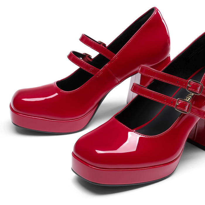 Жіночі туфлі-човники Dream Pairs з закритим носком, червоні (розмір 39 EU)