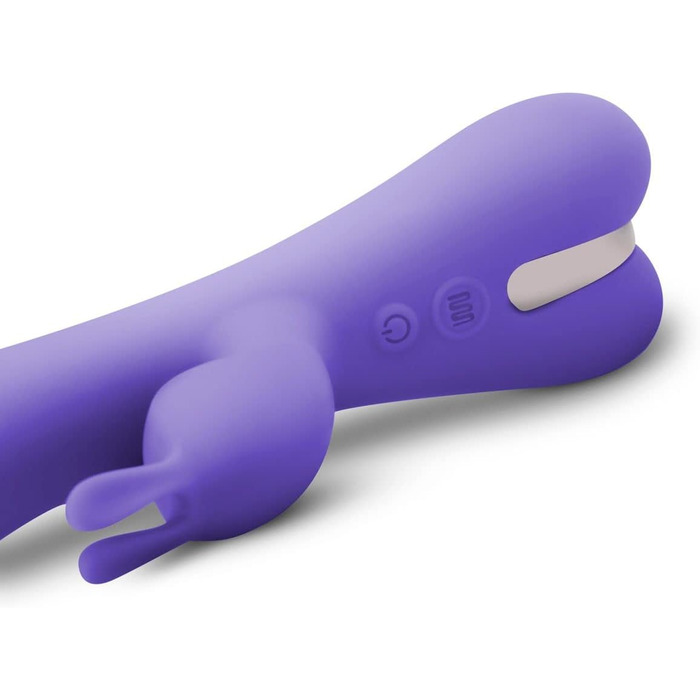 Вібратор для жінок Rabbit Trix з ергономічним дизайном, перезаряжається, водонепроникний (фіолетовий)