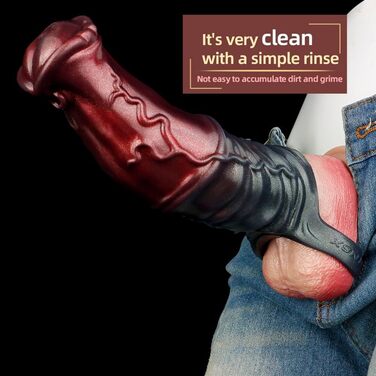 Силіконовий пеніс-маншет XXL з кільцем для яєчок, реалістичний дилда-конь для чоловіків, подовжувач пеніса