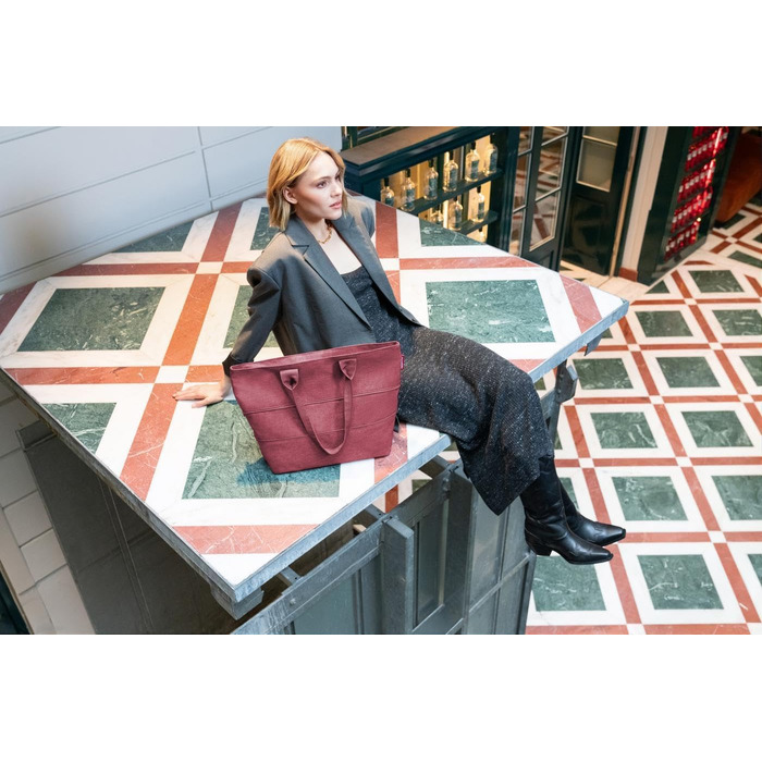 Універсальна сумка-шопер reisenthel shopper e1 Twist Maroon, містка сумка для покупок