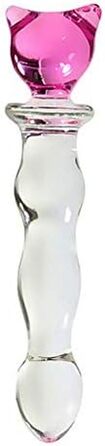 Анальний плаг з скла Eeddoo® Kitty Cat рожевий