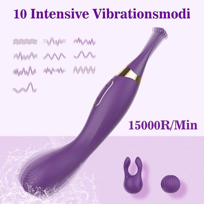 Вібратор G-точка високої частоти для жінок Adorime, водонепроникний стимулятор клітора, секс-іграшка для стимуляції клітора, вагінальної зони та сосків, для одного користувача