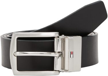 Чоловічий шкіряний ремінь Tommy Hilfiger Denton двосторонній, 3.5 см, 105 см, синій/чорний