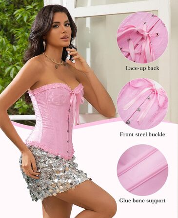 Корсет для жінок - бюстєль-корсет, чорний, розмір M - талія, формування фігури, повний бюст