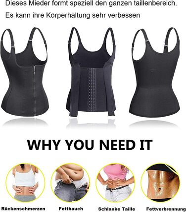 Корсет для фігури жіночий, животворячий боді, форма-танкі, міцний формувальний тіловий коректор, регульований топ, чорний