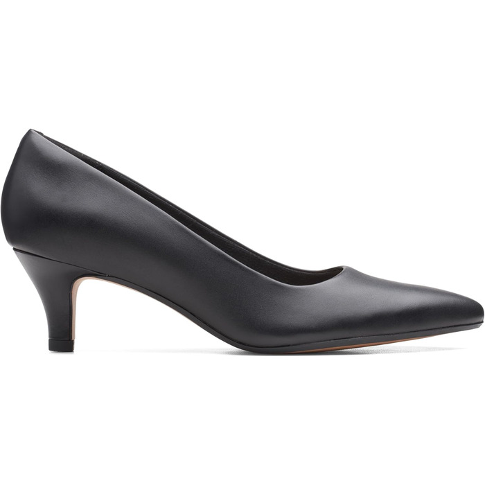 Жіночі туфлі-човники Clarks Linvale Jerica, натуральна чорна шкіра, розмір 42.5 EU (широка колодка)