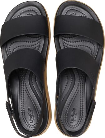 Жіночі сандалі-платформи Crocs Brooklyn Cuña Baja, чорний колір (Black Cashew), розмір 39/40 EU