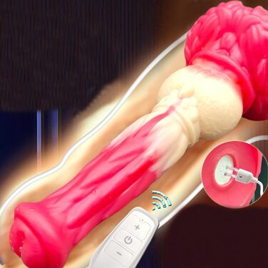 Вібратор реалістичної собаки, анальний дildo з 10 режимами вібрації, для чоловіків та жінок