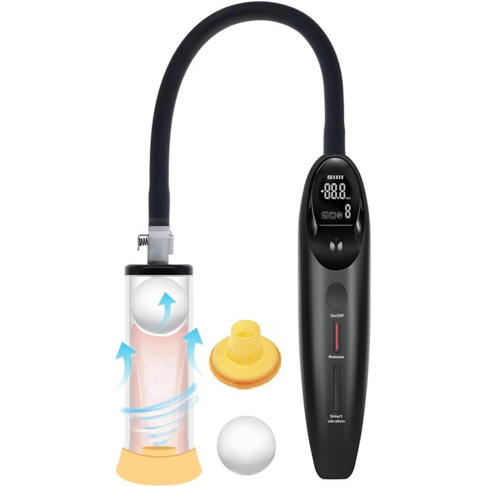 Насос для збільшення статевого члена, 2-в-1, з масажером крайньої плоті, вакуумний насос для чоловіків, SM-іграшка