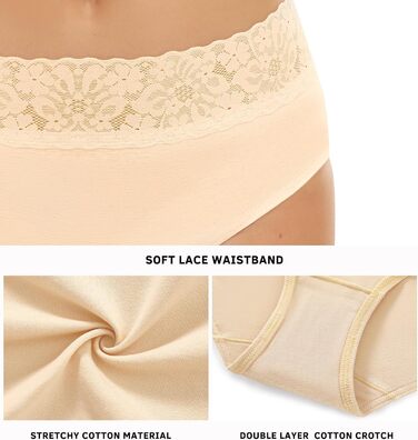 Слідки жіночі Wealurre, бавовна, мереживо, 5 шт. (S, колір тіла)