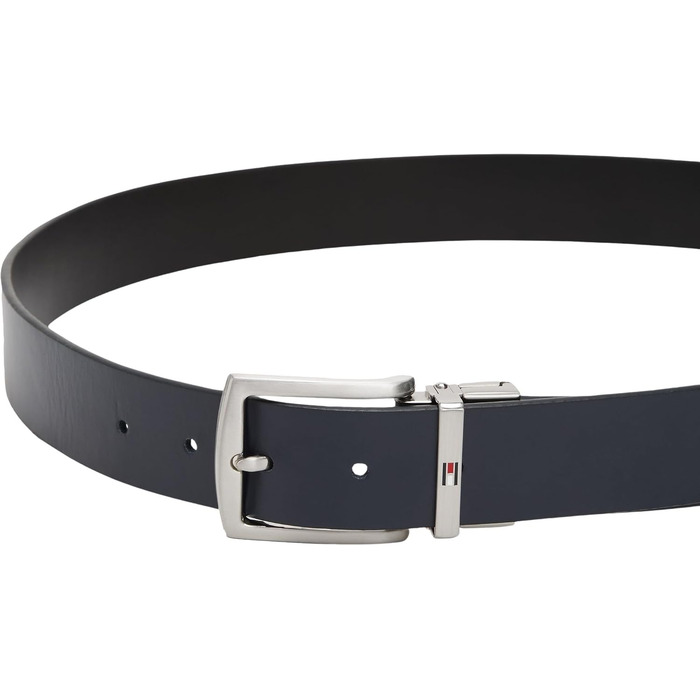 Чоловічий шкіряний ремінь Tommy Hilfiger Denton двосторонній, 3.5 см, 105 см, синій/чорний