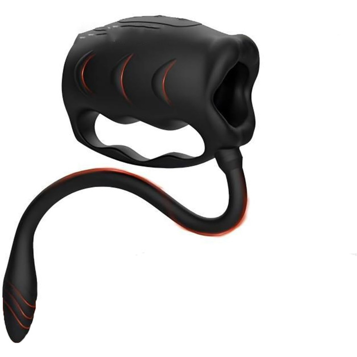 Вібратор для чоловіків з подвійним кільцем для статевого члена та анальним отвором, 2 мотори, 10 режимів, масажер простати, секс-іграшка