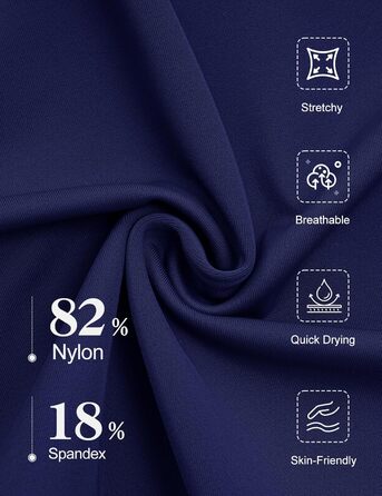 Зручний купальник для жінок Badeanzug Damen: фігуроформний, з V-подібним вирізом, підтримуючими бретелями та боковими шнуруванням (Морська синя, L)