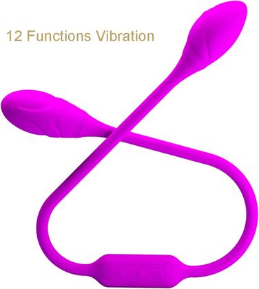 Вібраційний яйцеподібний масажер для жінок з 12 режимами вібрації - двійний мотор, стимулятор клітора, тихий та потужний