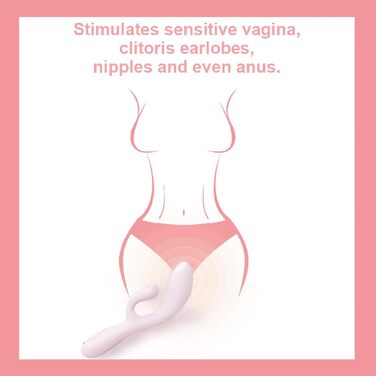 Вібратор для жінок та пар Sexspielzeug Rabbit, рожевий, 12 режимів, силікон