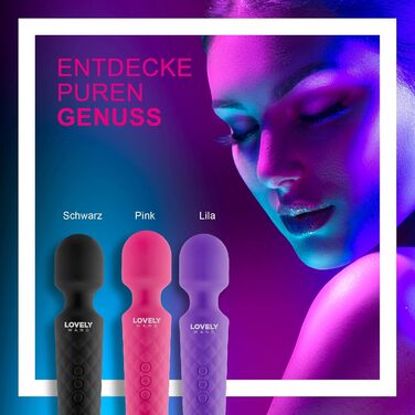 Вібратор для жінок Lovely Wand Violett - 20 режимів, акумулятор, водонепроникний
