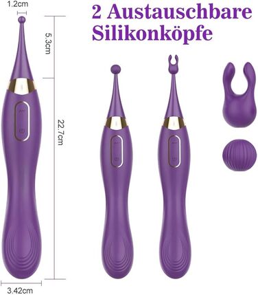 Вібратор G-точка високої частоти для жінок Adorime, водонепроникний стимулятор клітора, секс-іграшка для стимуляції клітора, вагінальної зони та сосків, для одного користувача