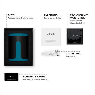 LELO F2S Ausdauertrainer: Масажер для чоловіків з App, 14 режимів та AI, блакитний