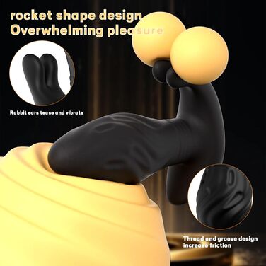 Анальні вібратори для чоловіків та жінок: 10 режимів, телескопічний дизайн, силікон. Стимулятор простати, анальний дildo.