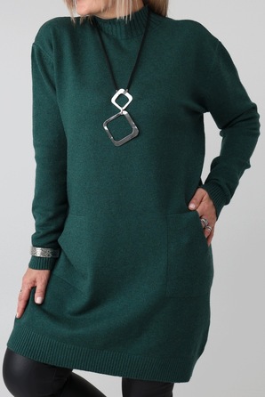 Жіночий світшот FEMIMODA oversize зеленого кольору, довжина нижче колін, розмір 42/44