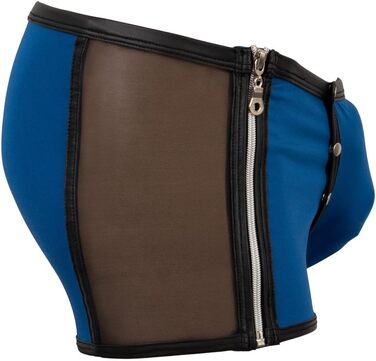 Боксерки чоловічі Orion знімний мішечок, шнурівка, блискавка, XL, блакитний/чорний