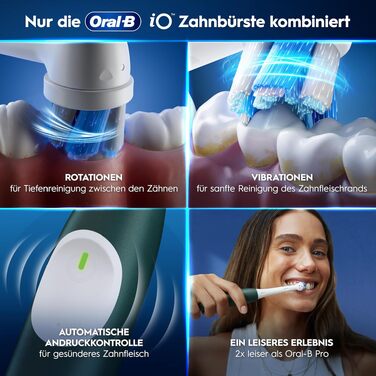 Електрична зубна щітка Oral-B iO Series 2, рожева, 3 режими чищення, з дорожнім футляром та 1 додатковою насадкою