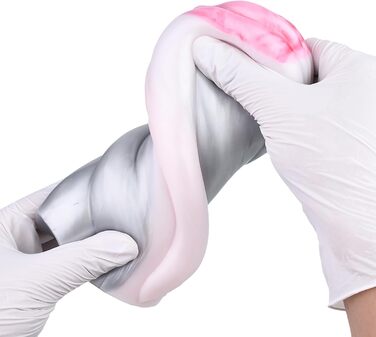 Силіконовий мастурбатор Qiyasex для чоловіків 2-в-1 з двома каналами, реалістичний, великий, компактний